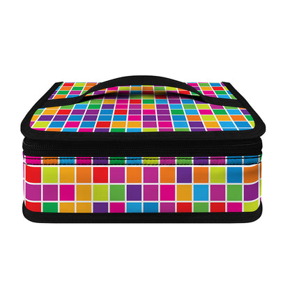 Rainbow Squares Pattern Print Small Lunch Bag