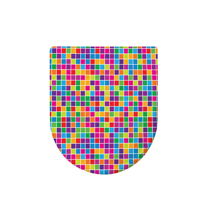 Rainbow Squares Pattern Print Toilet Lid Cover
