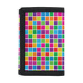 Rainbow Squares Pattern Print Trifold Wallet