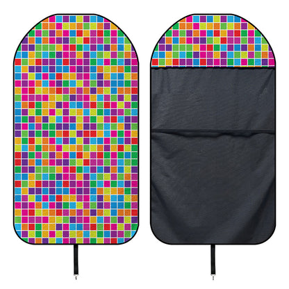 Rainbow Squares Pattern Print Waterproof Car Seat Cover