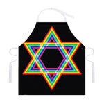 Rainbow Star of David Print Adjustable Apron
