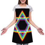 Rainbow Star of David Print Adjustable Apron