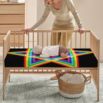 Rainbow Star of David Print Baby Crib Sheet
