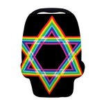 Rainbow Star of David Print Baby Seat Cover
