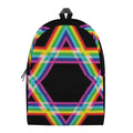 Rainbow Star of David Print School Backpack