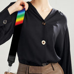 Rainbow Star of David Print Bag Strap