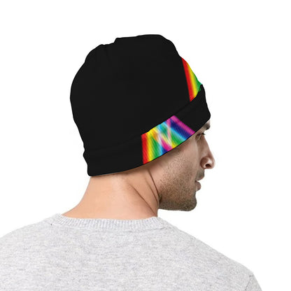 Rainbow Star of David Print Beanie