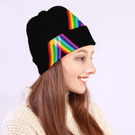 Rainbow Star of David Print Beanie