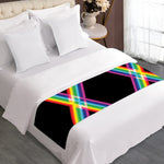 Rainbow Star of David Print Bed Runner