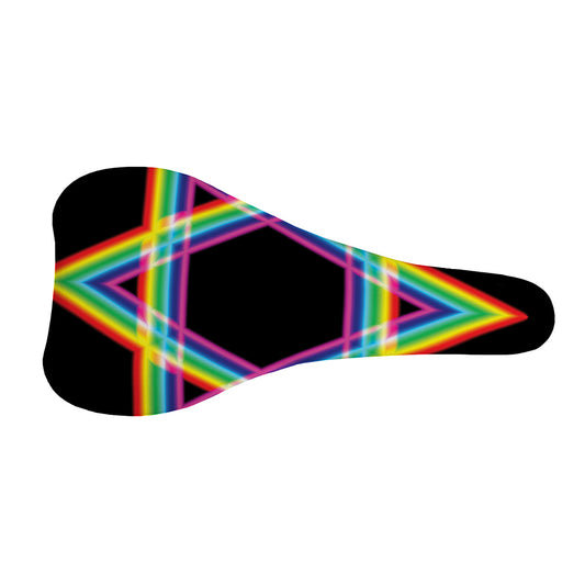 Rainbow Star of David Print Bicycle Seat Cover