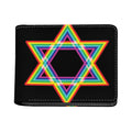 Rainbow Star of David Print Bifold Wallet