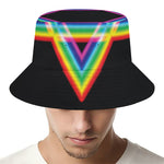 Rainbow Star of David Print Bucket Hat