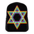 Rainbow Star of David Print Casual Backpack