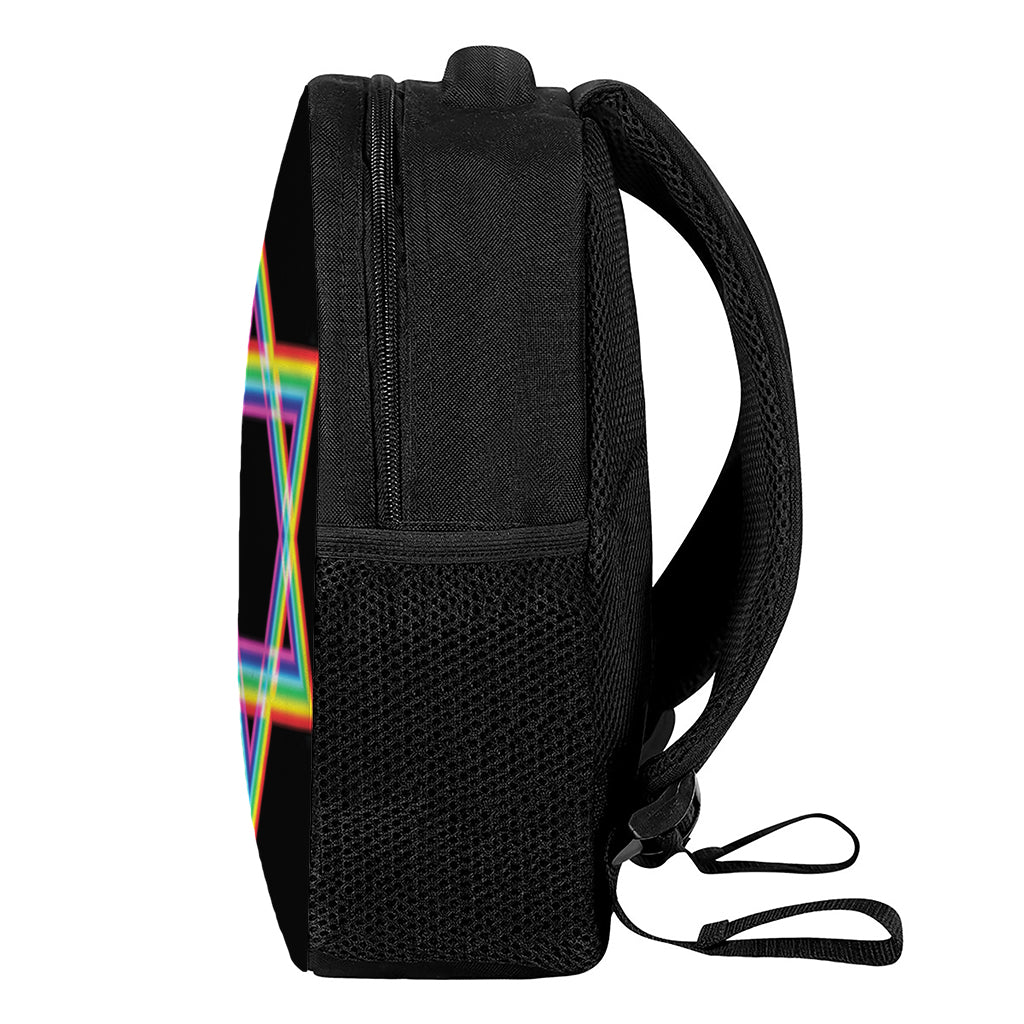 Rainbow Star of David Print Casual Backpack