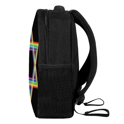 Rainbow Star of David Print Casual Backpack