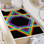 Rainbow Star of David Print Changing Pad Cover