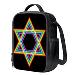 Rainbow Star of David Print Crossbody Lunch Bag