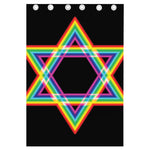 Rainbow Star of David Print Curtain