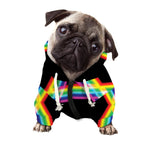 Rainbow Star of David Print Dog Zip Up Hoodie