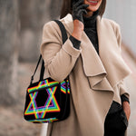 Rainbow Star of David Print Double Strap Bible Bag