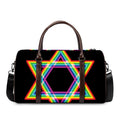 Rainbow Star of David Print Duffel Bag