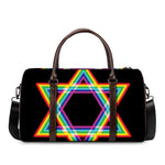 Rainbow Star of David Print Duffle Bag