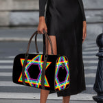 Rainbow Star of David Print Duffle Bag
