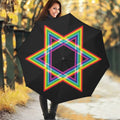 Rainbow Star of David Print Foldable Umbrella