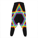 Rainbow Star of David Print Hammer Pants