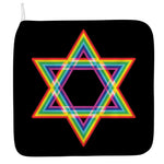 Rainbow Star of David Print Hand Towel