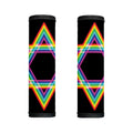 Rainbow Star of David Print Handle Covers