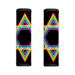 Rainbow Star of David Print Handle Covers
