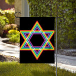 Rainbow Star of David Print House Flag