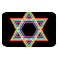 Rainbow Star of David Print Indoor Door Mat