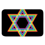 Rainbow Star of David Print Indoor Door Mat