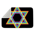 Rainbow Star of David Print Indoor Door Mat