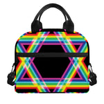 Rainbow Star of David Print Insulated Lunch Bag