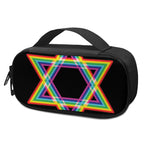 Rainbow Star of David Print Insulin Cooler Travel Case