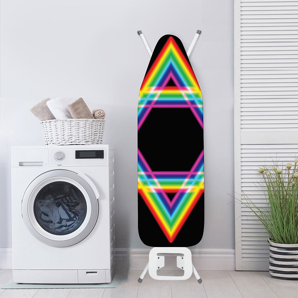 Rainbow Star of David Print Ironing Board Cover
