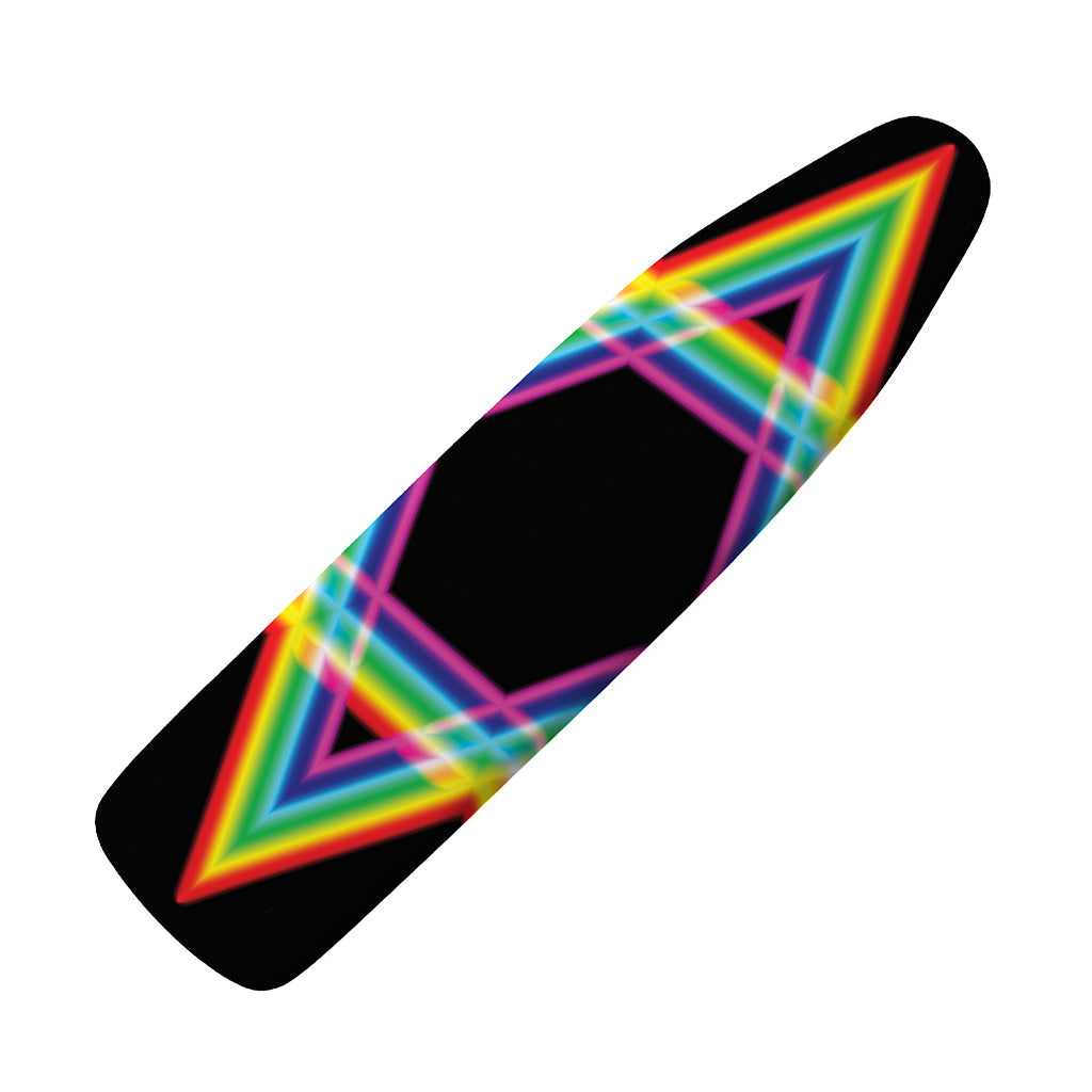 Rainbow Star of David Print Ironing Board Cover