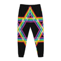 Rainbow Star of David Print Jogger Pants