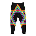 Rainbow Star of David Print Jogger Pants