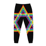 Rainbow Star of David Print Jogger Pants