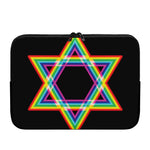 Rainbow Star of David Print Laptop Sleeve