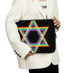 Rainbow Star of David Print Laptop Sleeve