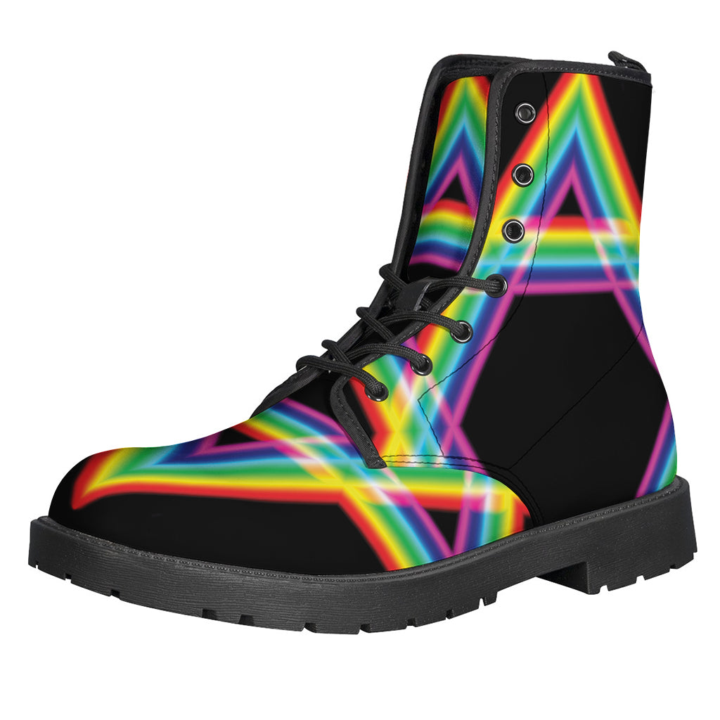 Rainbow Star of David Print Backpack