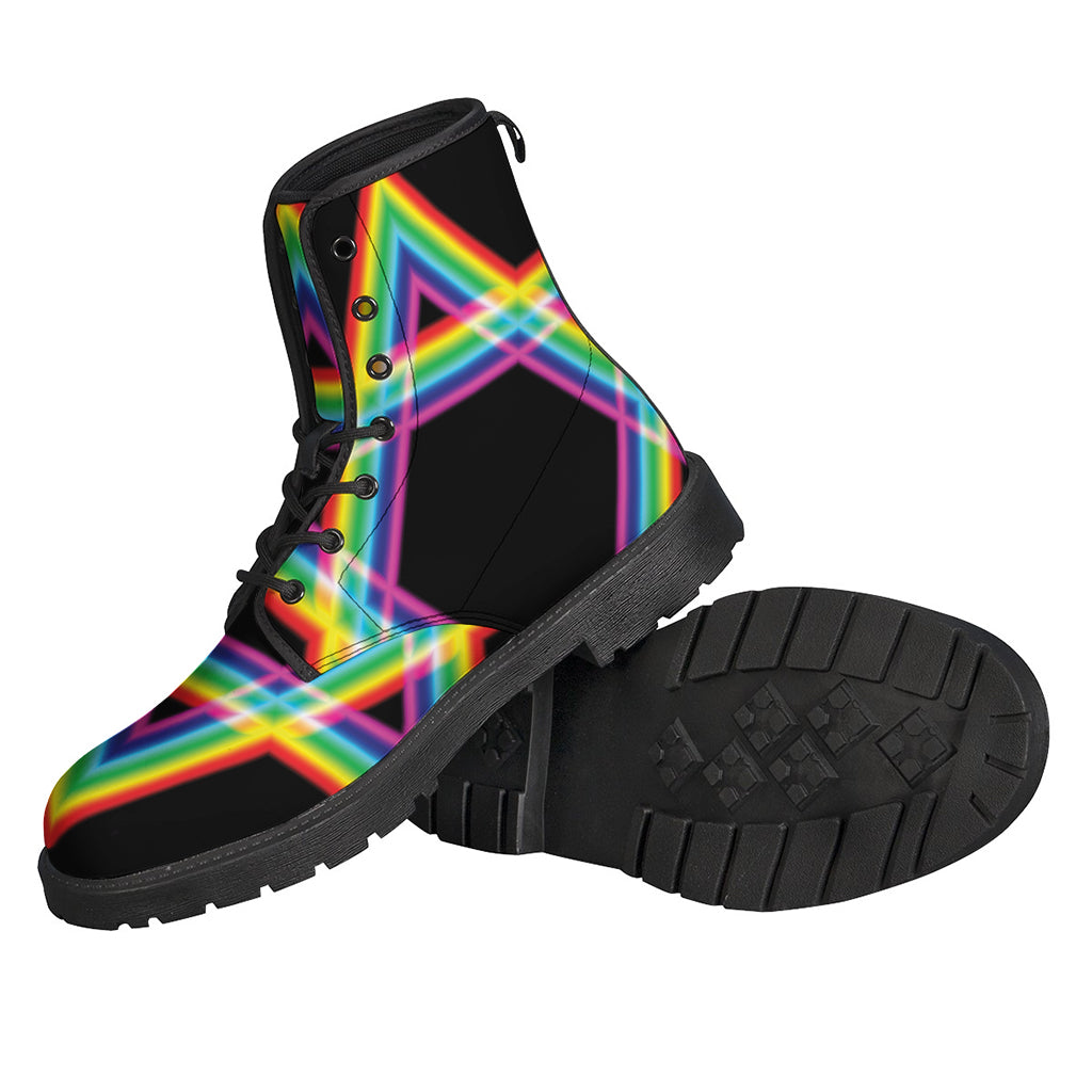 Rainbow Star of David Print Backpack