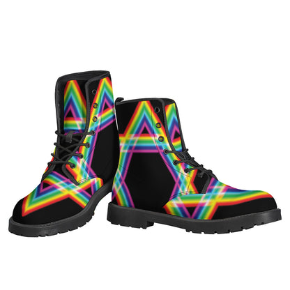 Rainbow Star of David Print Backpack