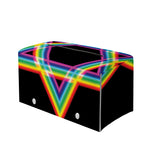 Rainbow Star of David Print Leather Tissue Box Cover