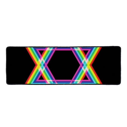 Rainbow Star of David Print Long Kitchen Mat